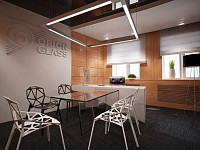 Дизайн кабінету директора компанії Orion-Glass в сучасному стилі. Дизайн ОФІСУ