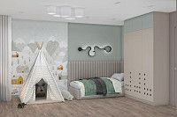 Дитяча в м'ятно-карамельних тонах. Дизайн ДИТЯЧОЇ КІМНАТИ