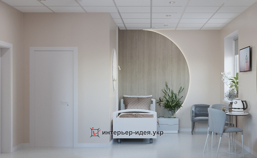 Дизайн интерьера палаты клиники &quot;Медина&quot;. «Релакс»