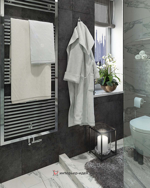 Сучасний санвузол в київській квартирі по вул. Яблонського