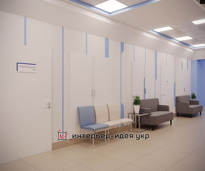 Дизайн коридору Медичного центру