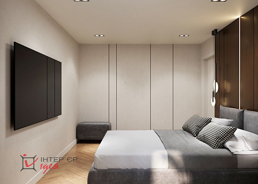 Спальня в стилі сучасний мінімалізм, 15 м²