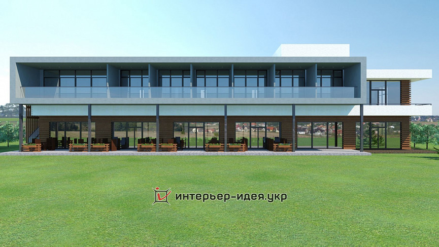 Дизайн фасаду проекту готельно-ресторанного комплексу
