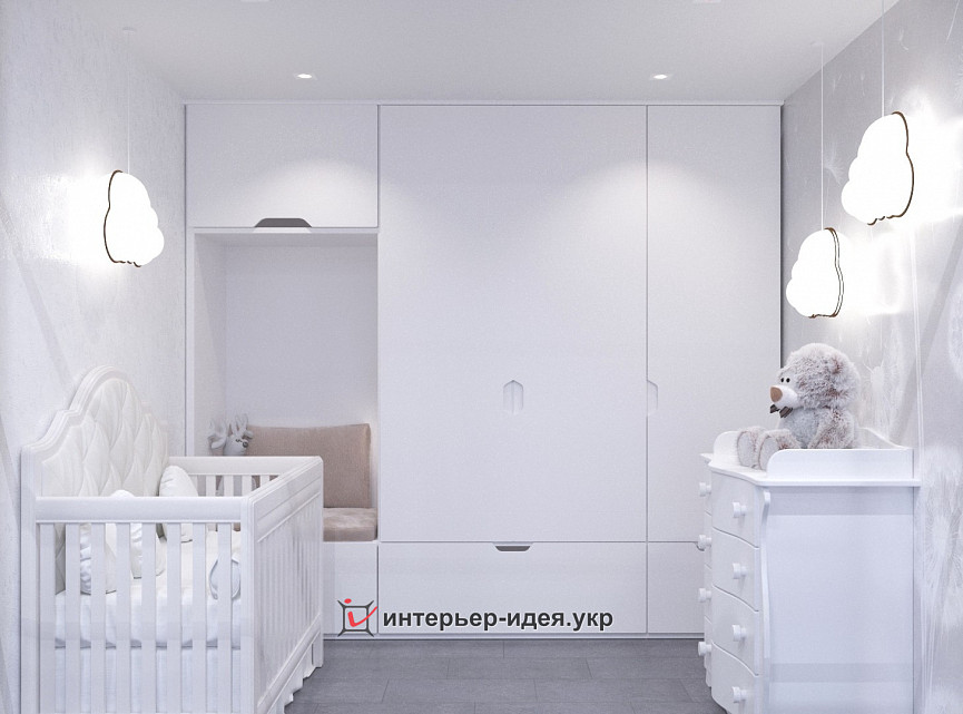 Дизайн детской комнаты «Сон на облаке»