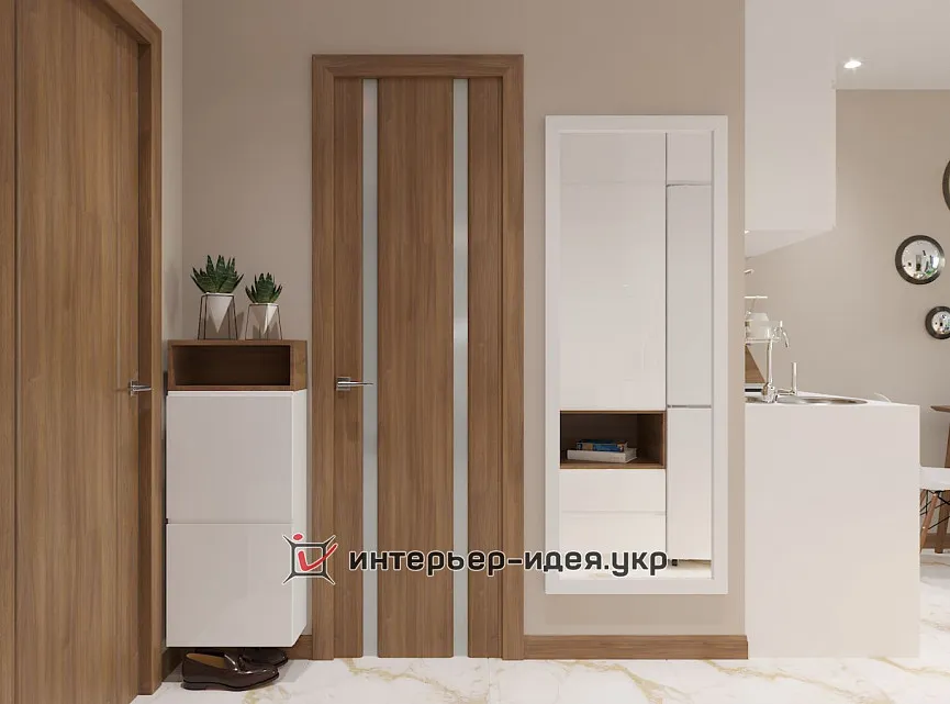 Студія, поєднана з зоною спальні, на 28 квадратних метрах