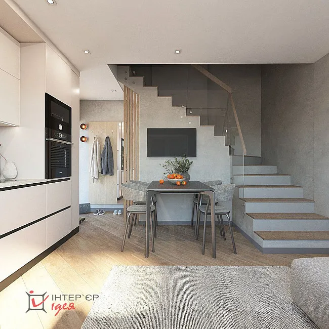 Кухня-студія 20 м² для молодої пари