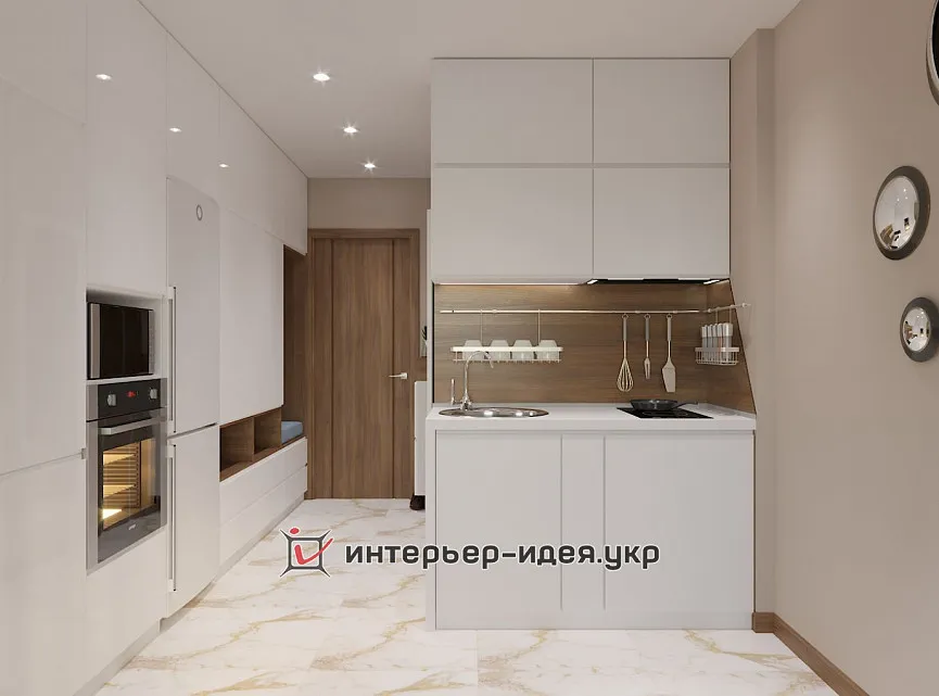 Студія, поєднана з зоною спальні, на 28 квадратних метрах