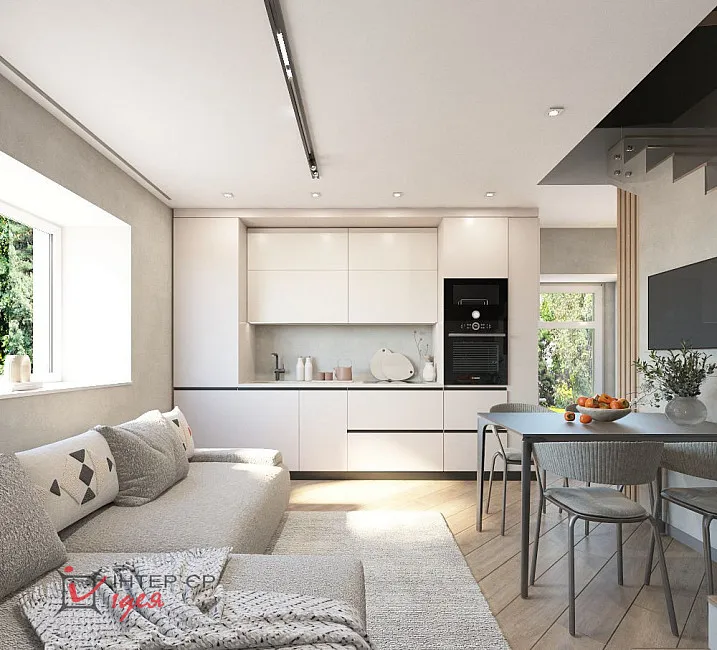 Кухня-студія 20 м² для молодої пари