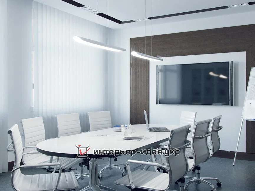 Дизайн переговорної кімнати  Українського центру томотерапії в сучасному стилі