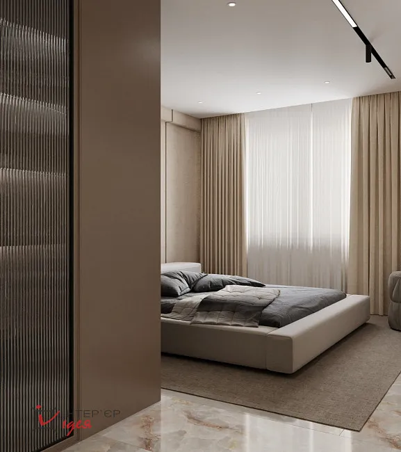 Дизайн інтер'єру спальні 15 м2 в стилі мінімалізм