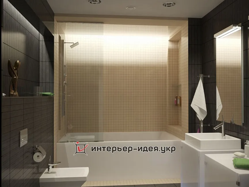 Дизайн санвузла в готелі в сучасному стилі
