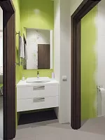 Дизайн санвузла в Українському Центрі Томотерапіі . Дизайн ВАННОЇ КІМНАТИ