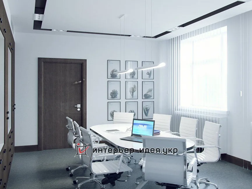 Дизайн переговорної кімнати  Українського центру томотерапії в сучасному стилі