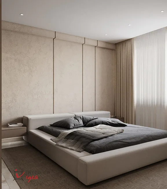 Дизайн інтер'єру спальні 15 м2 в стилі мінімалізм